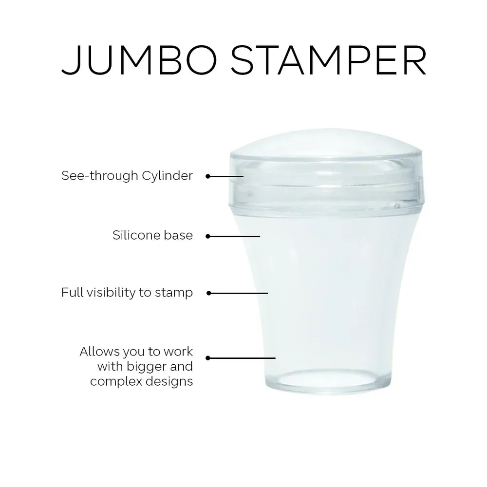 Clear Jumbo Stamper: Zero Guesswork, Flawless Nail Art