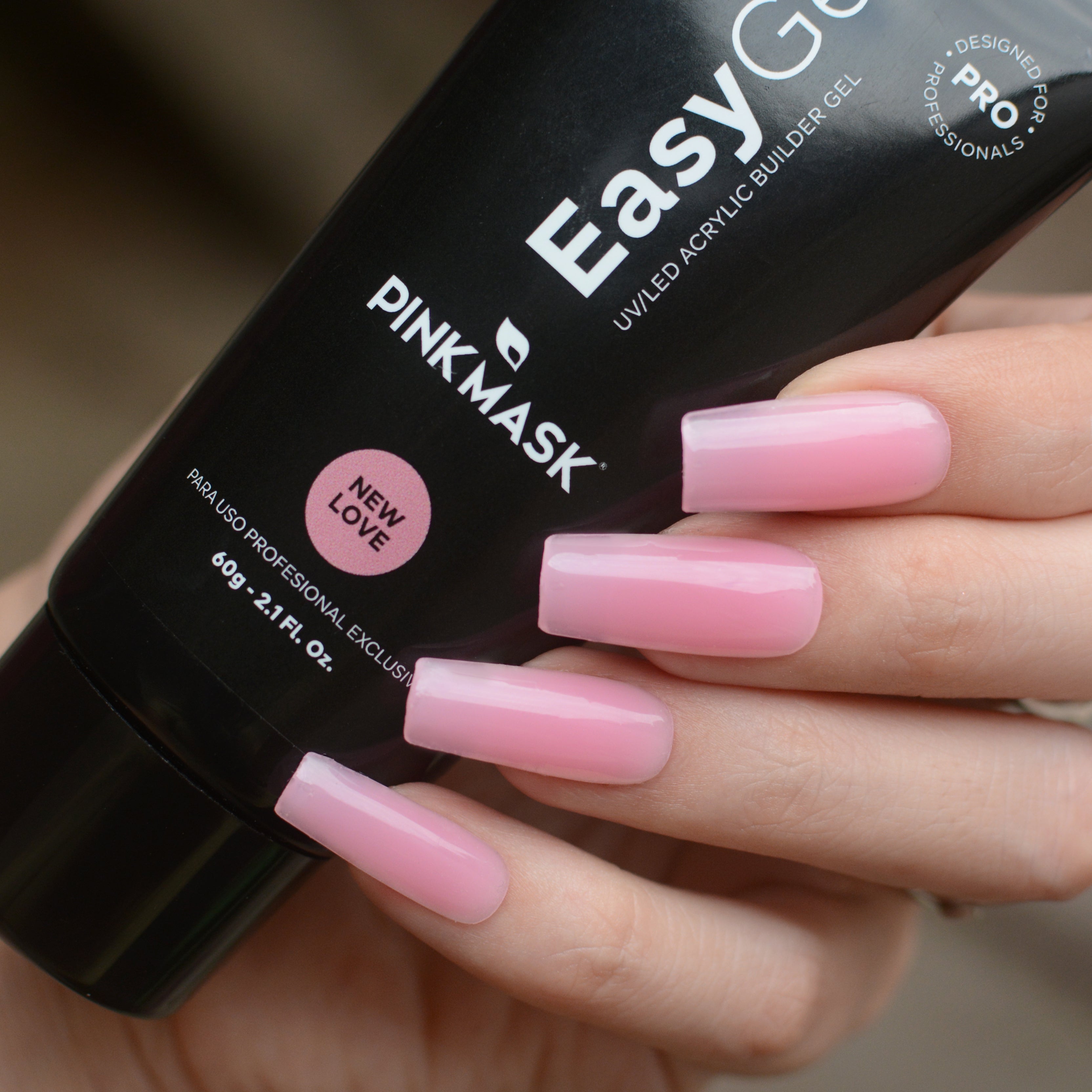 Pink Mask Polygel for nail construction - Acrygel Pink