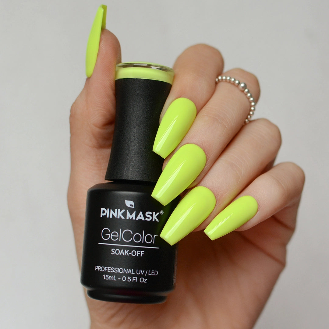 Neon Gel Color - Pink Mask - vibrant and bold nail polish for neon designs