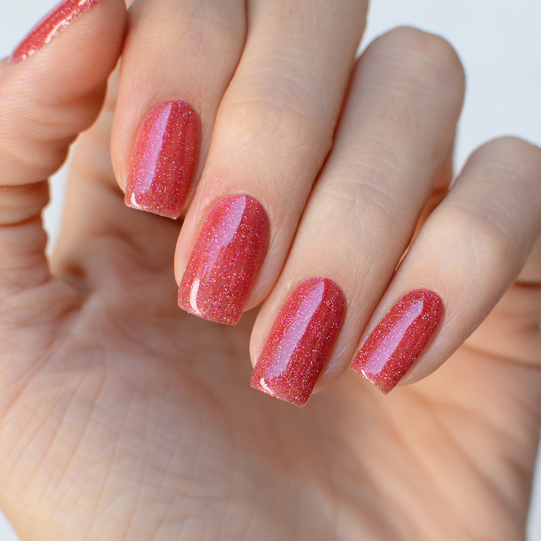 Glitter Gel Polish for nails_ Pink Mask