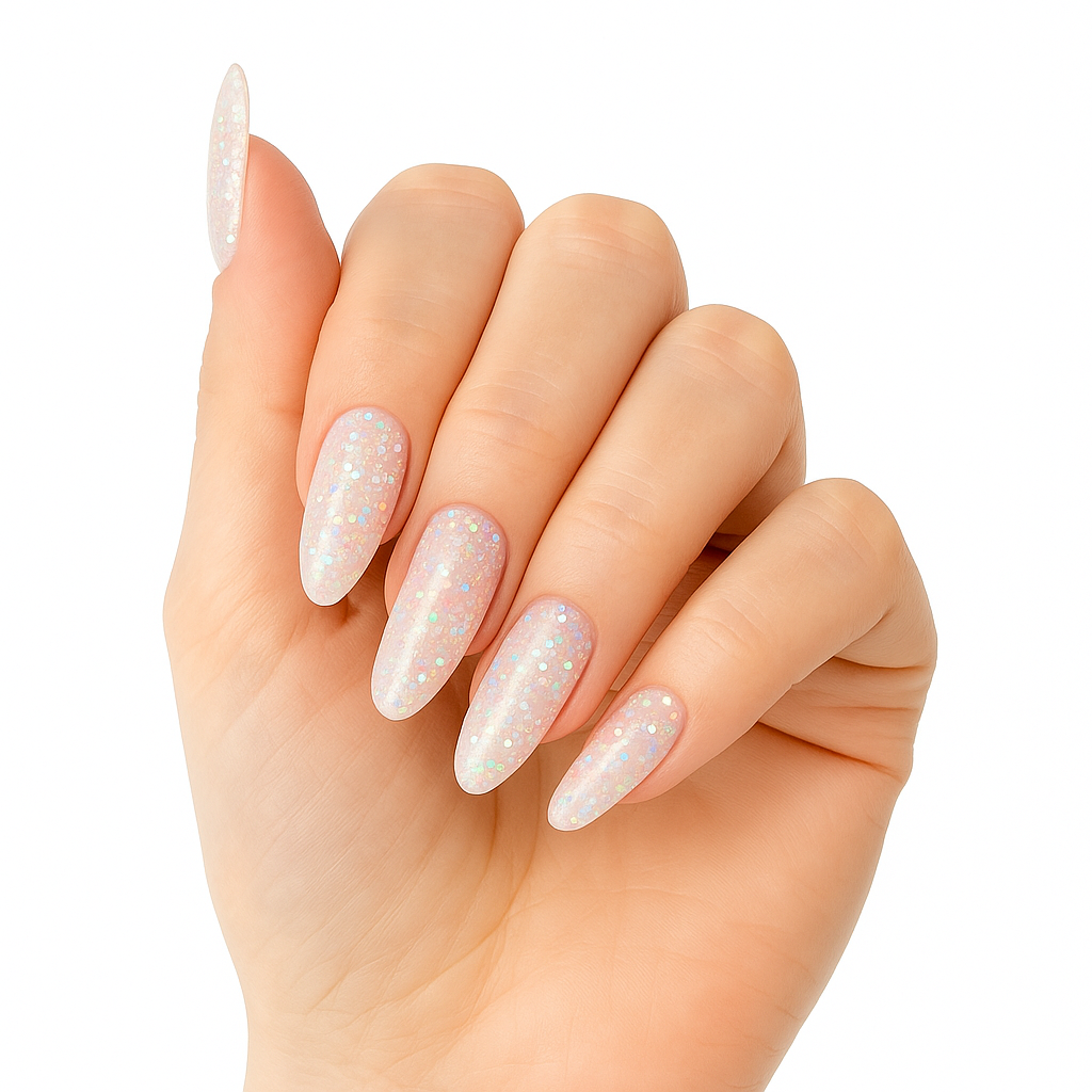 Polygel with Glitter - Pink Mask - vibrant glitter- acrygel for nail
