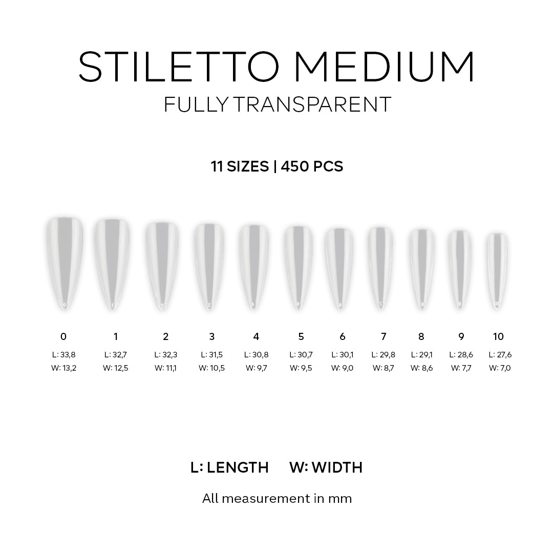 Pink Mask Easy Tips Stiletto Medium