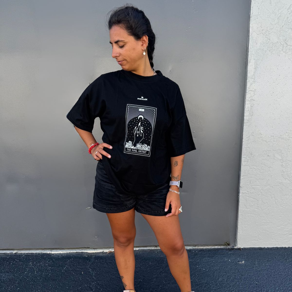 black t-shirt_Pink Mask_Merch