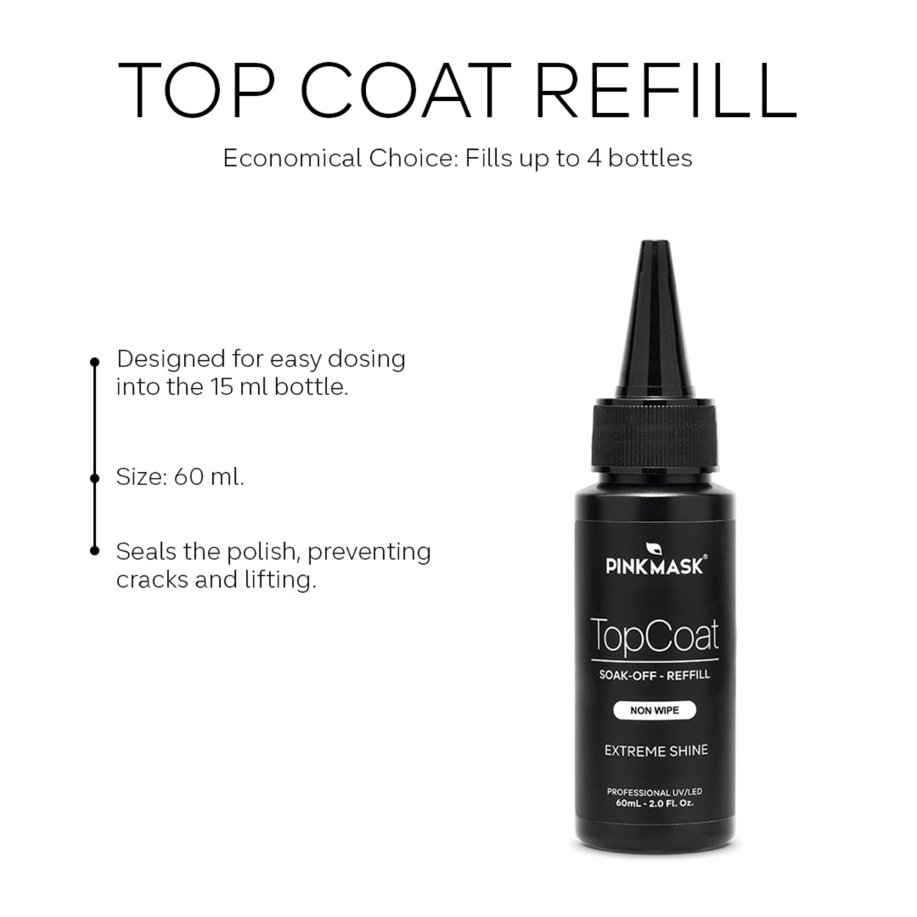 Refill Top Coat_For nails_ Pink Mask