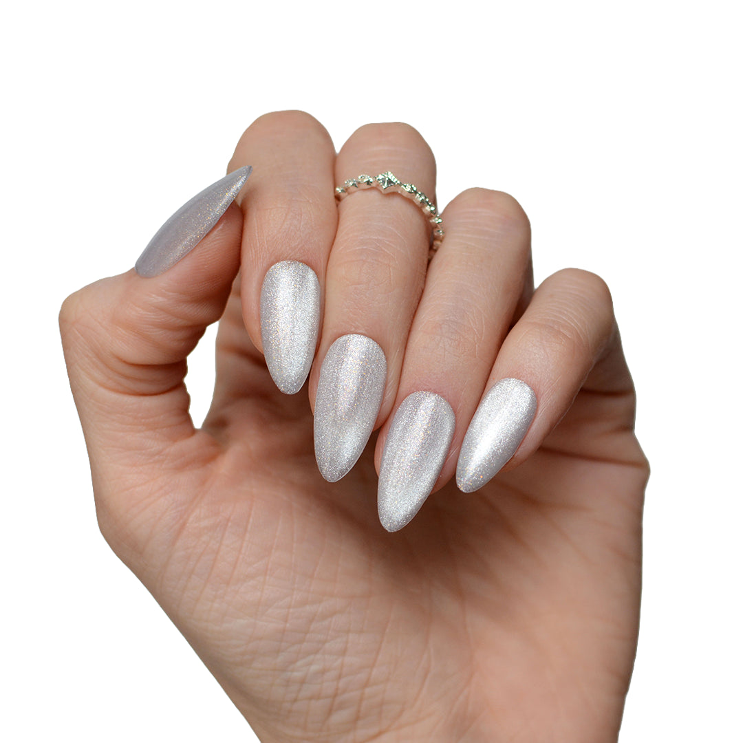 Moon Dust Pastel Cat Eye Gel Polish by Pink Mask - luminous magnetic gel polish with fine magnetic particles.