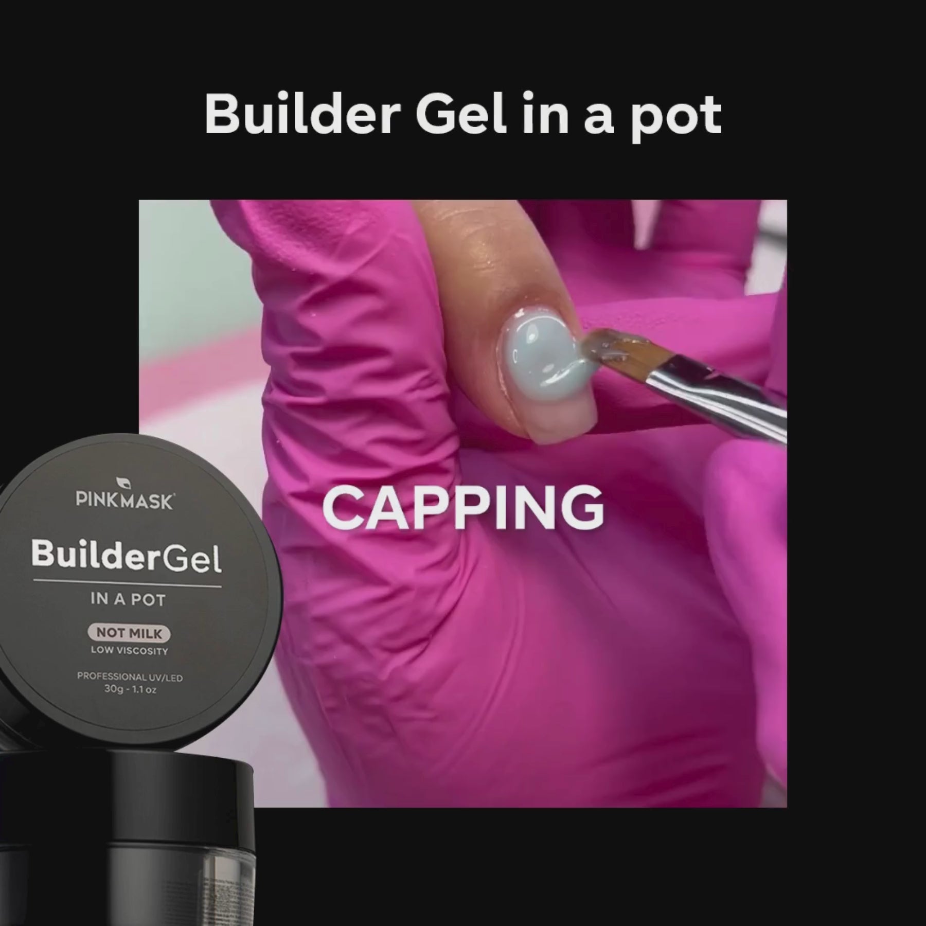 Builder Gel in a Pot - Pink Mask - gel for sculpting and nail repair