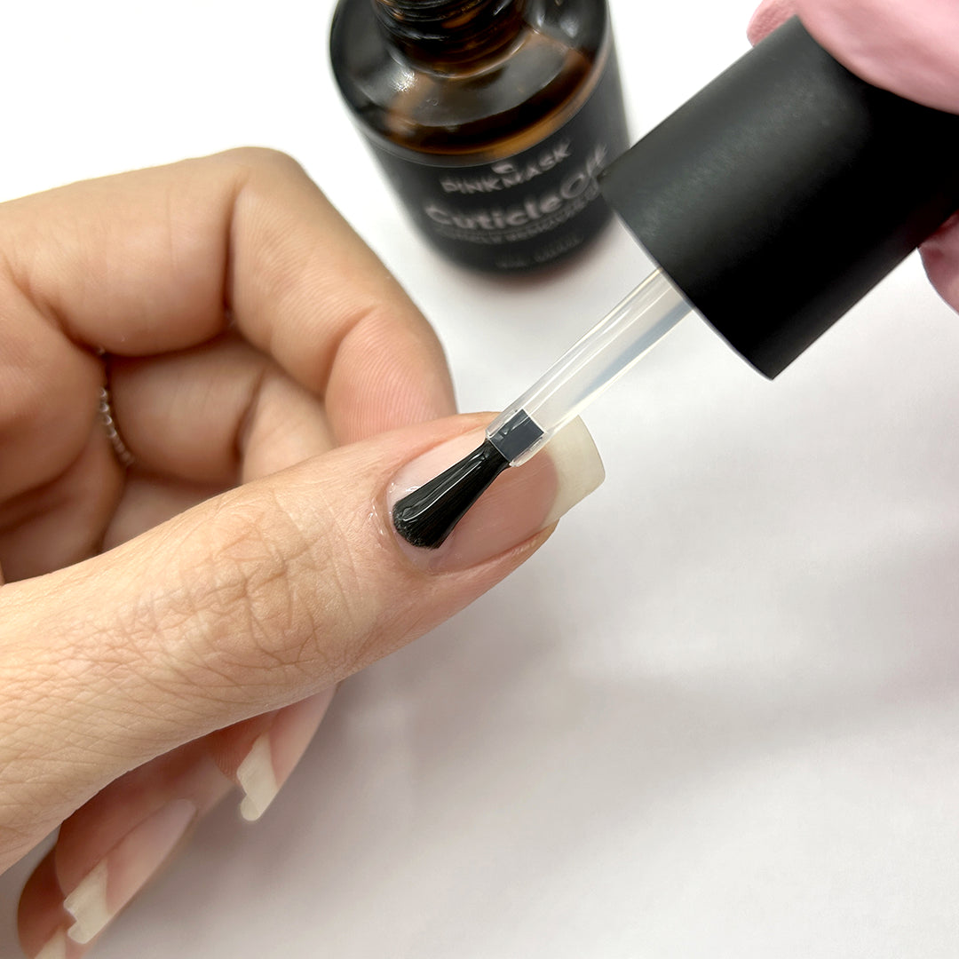 Cuticle Off Professional Cuticle Remover - Pink Mask - keratolytic cuticle softener for professional manicure and nail prep.