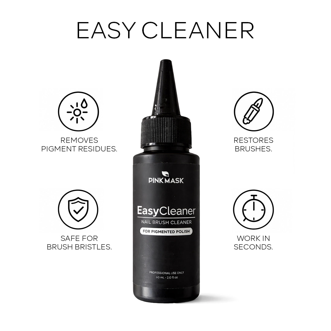 Professional Nail Brush Cleaner - Pink Mask - cleaner for gel, builder gel, polygel and nail art brushes.