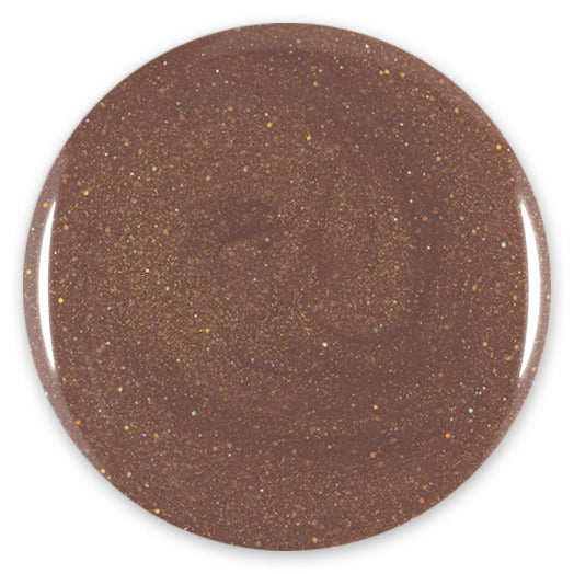 Gel Color - Rubber Base Coat - Sparkly Ginger - Pink Mask USA - Gel Polish