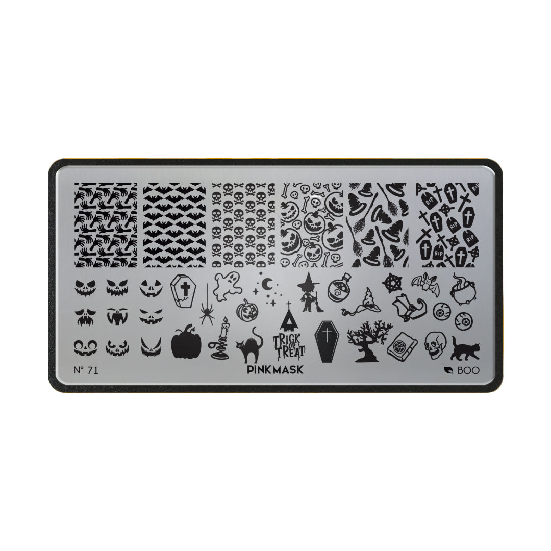 Stamping Plate: BOO - Pink Mask USA - Stamping Plates - Gel Polish