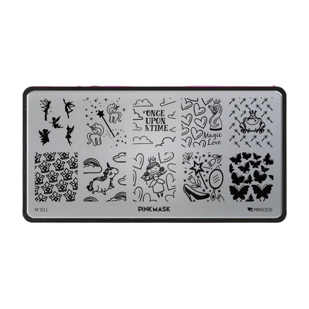 Stamping Plate: PRINCESS - Pink Mask USA - Stamping Plates - Gel Polish