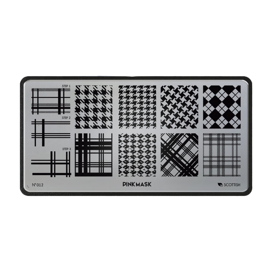 Stamping Plate: SCOTTISH - Pink Mask USA - Stamping Plates - Gel Polish