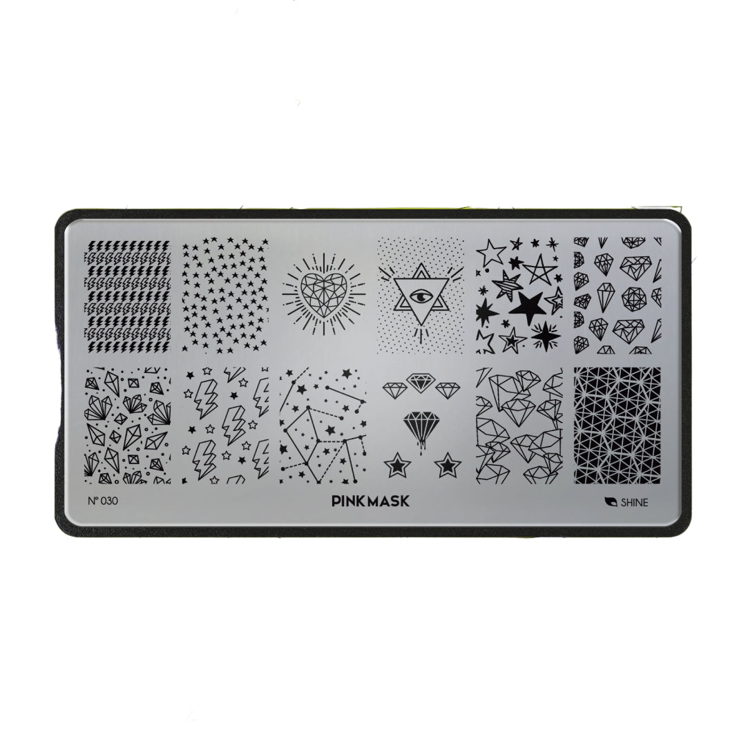 Stamping Plate: SHINE - Pink Mask USA - Stamping Plates - Gel Polish