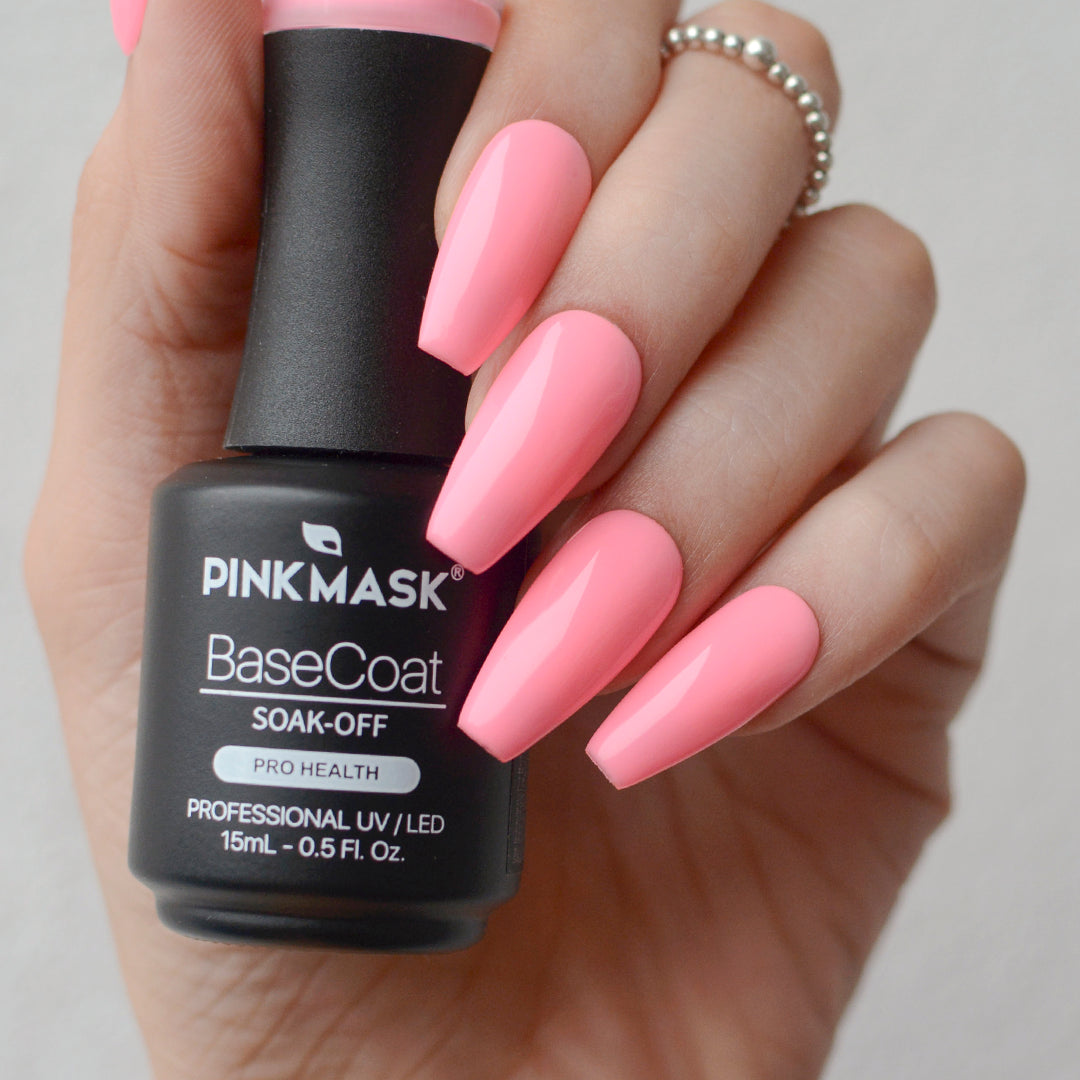 Color Base Coat - Pink Mask - vibrant nail color in 2 steps