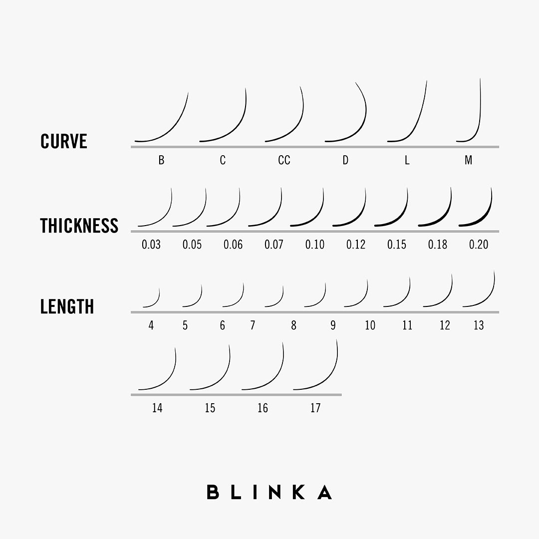 Premium Eyelash Extension - C Curl