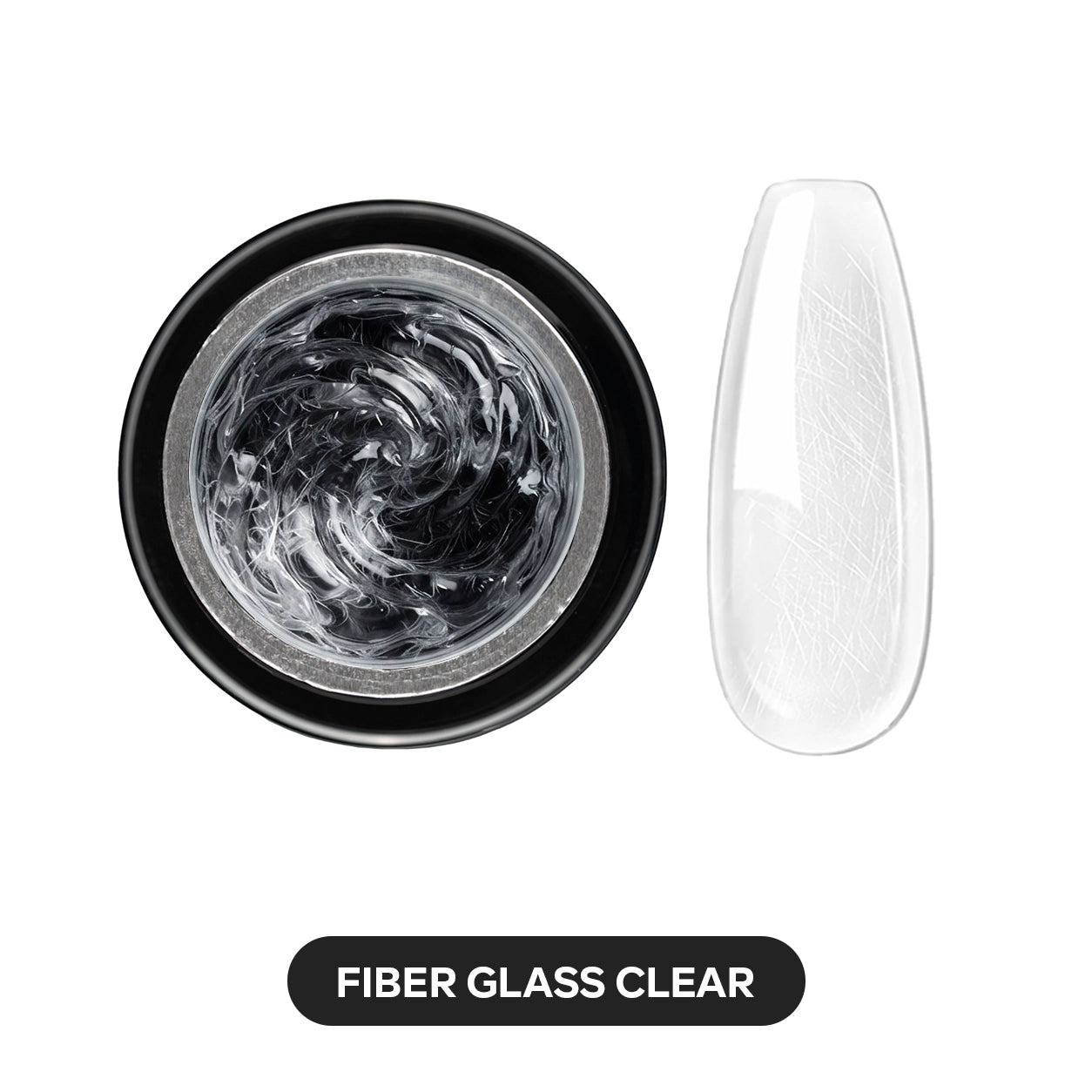 Fiber Glass Builder Gel Clear - Pink Mask - professional builder gel reinforced with glass fibers for overlays, nail repairs and sculpted nail extensions.