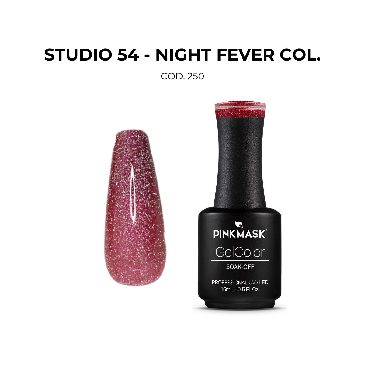 Glitter Gel Polish for nails_ Pink Mask