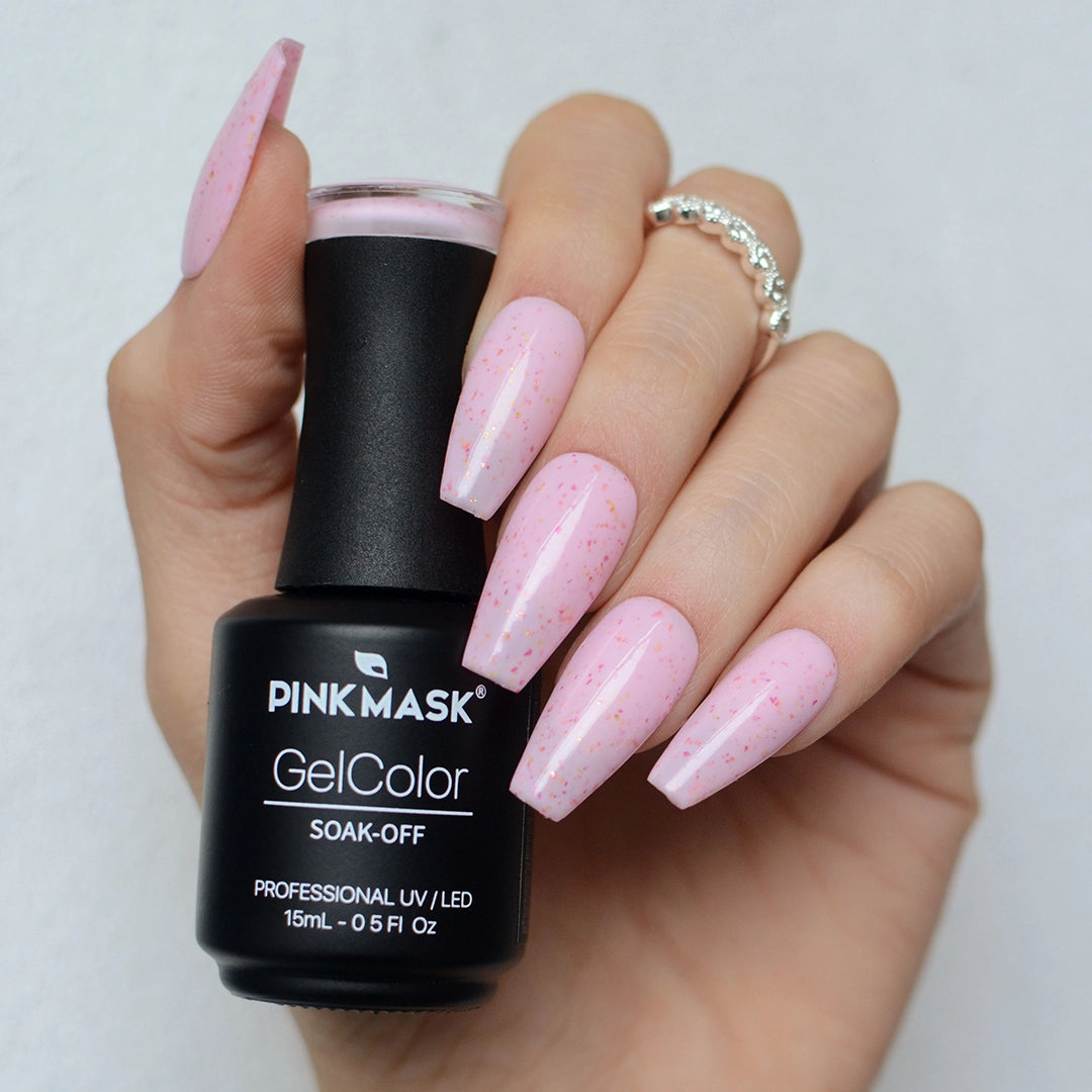 Gel Color - Pink Mask - pink -nail polish - esmalte