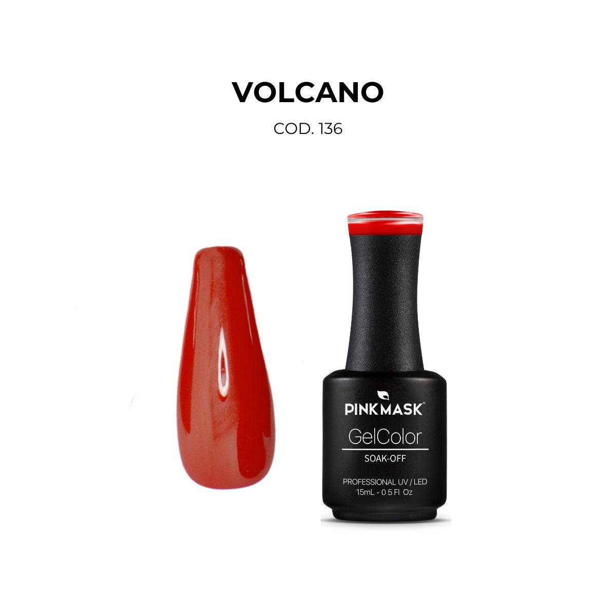 Gel Color Pink Mask - red nail polish - esmalte rojo