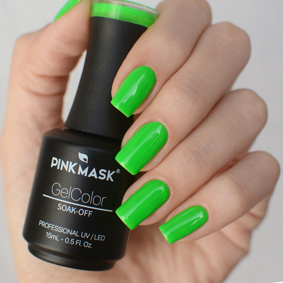 Neon Gel Color - Pink Mask - vibrant and bold nail polish for neon designs
