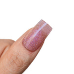 Polygel with Glitter - Pink Mask - vibrant glitter- acrygel for nail extensions