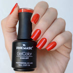 Gel Color Pink Mask - red gel polish for nails - esmalte rojo