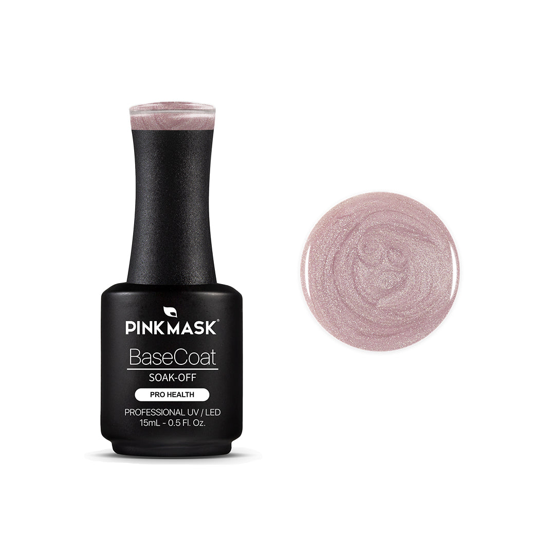 Rubber Base Coat -  Sparkly Rose
