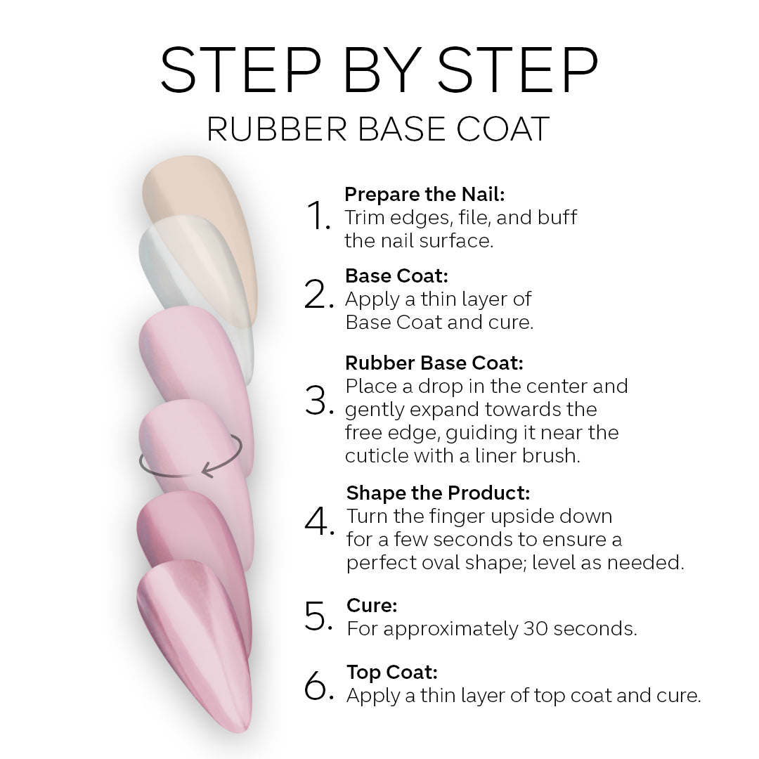 Rubber Base Coat - Pink Mask - high viscosity for nail strength