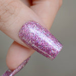 Polygel with Glitter - Pink Mask - vibrant glitter- acrygel for nail extensions