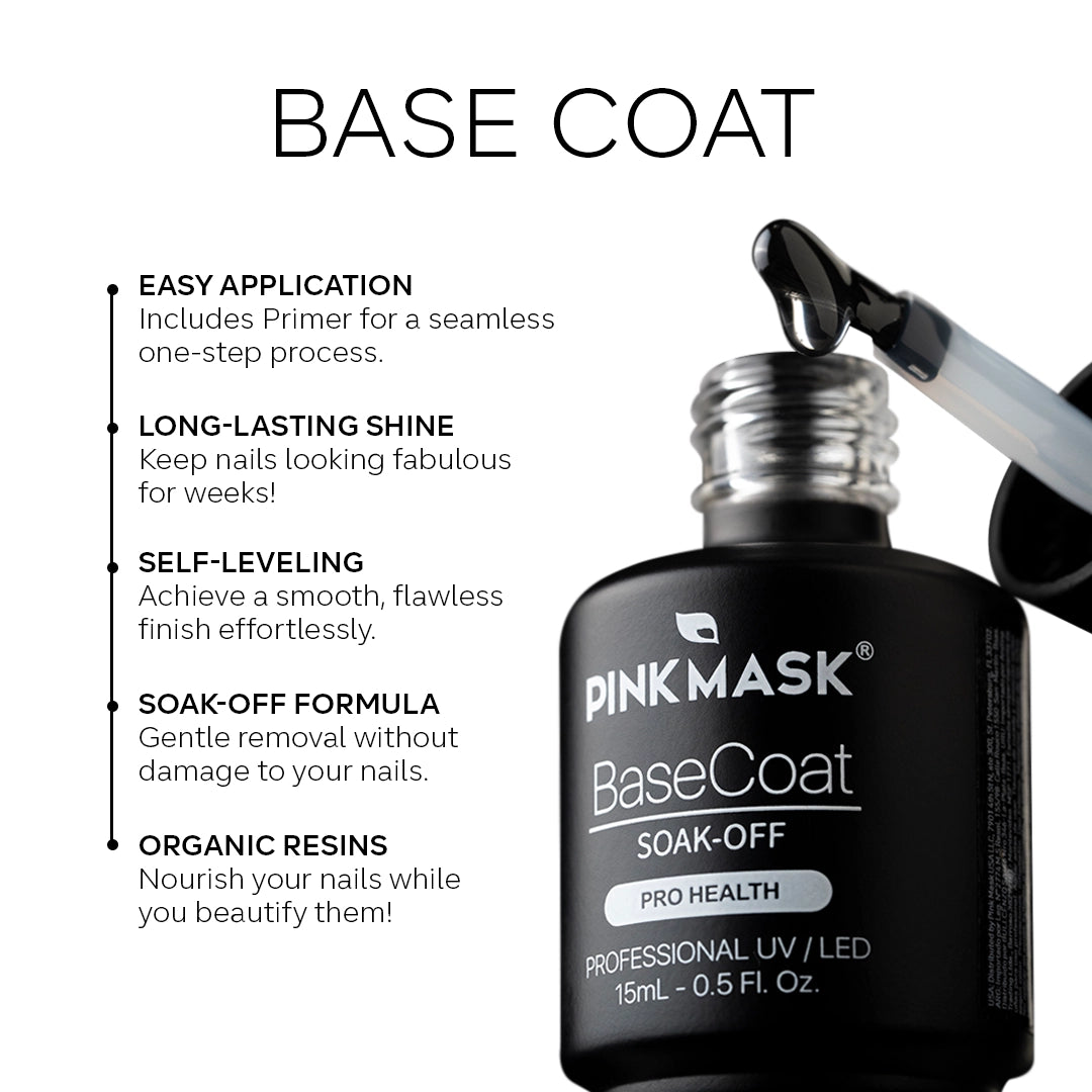 Classic Base Coat - Pink Mask - transparent base coat for nails
