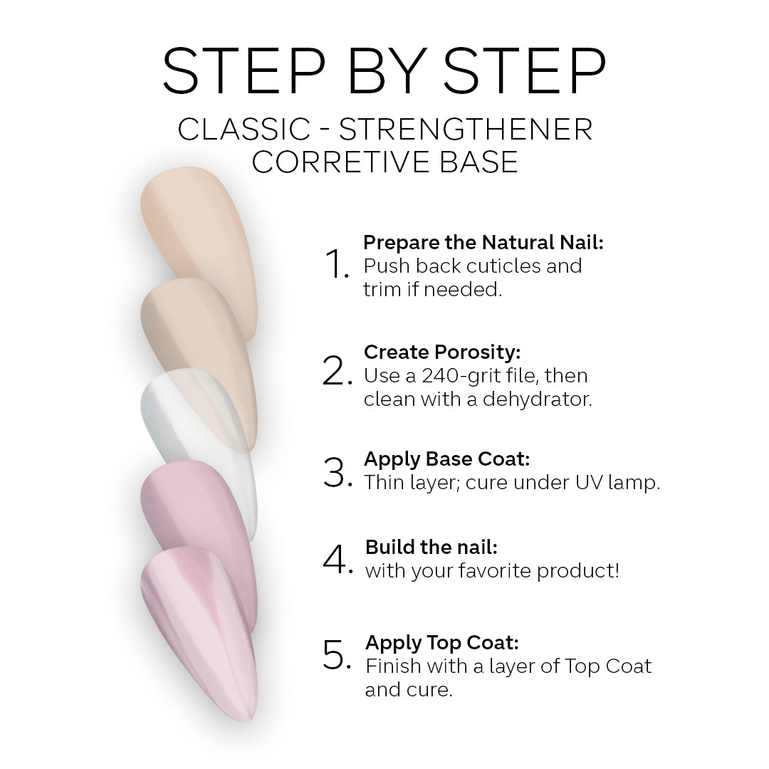 Classic Base Coat - Pink Mask - transparent base coat for nails
