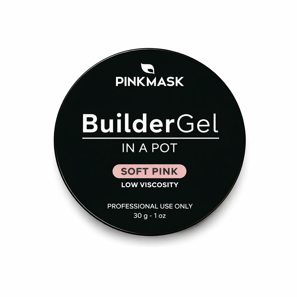 Builder Gel in a Pot - Pink Mask - gel for sculpting and nail repair.