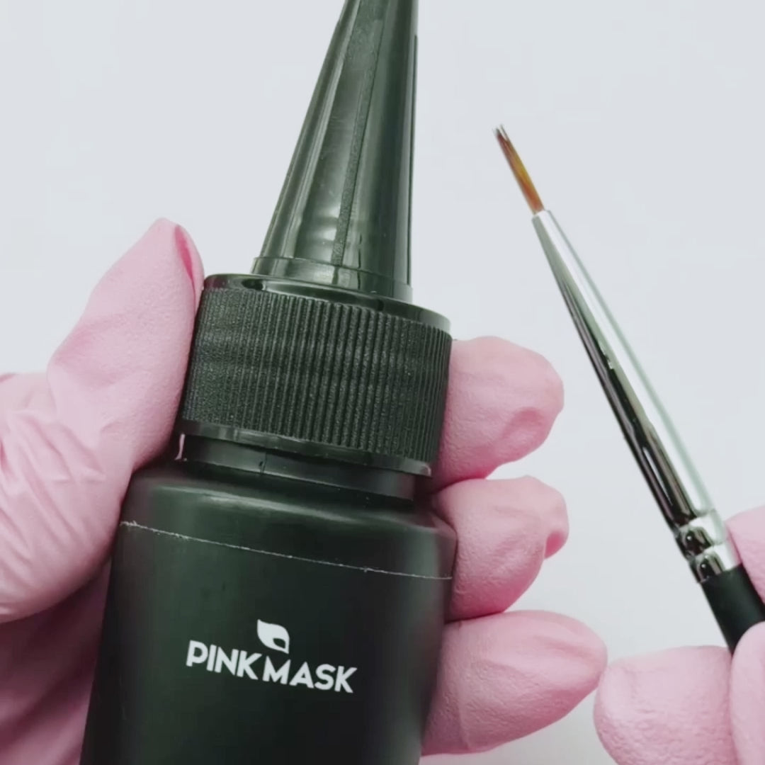 Professional Nail Brush Cleaner - Pink Mask - cleaner for gel, builder gel, polygel and nail art brushes.