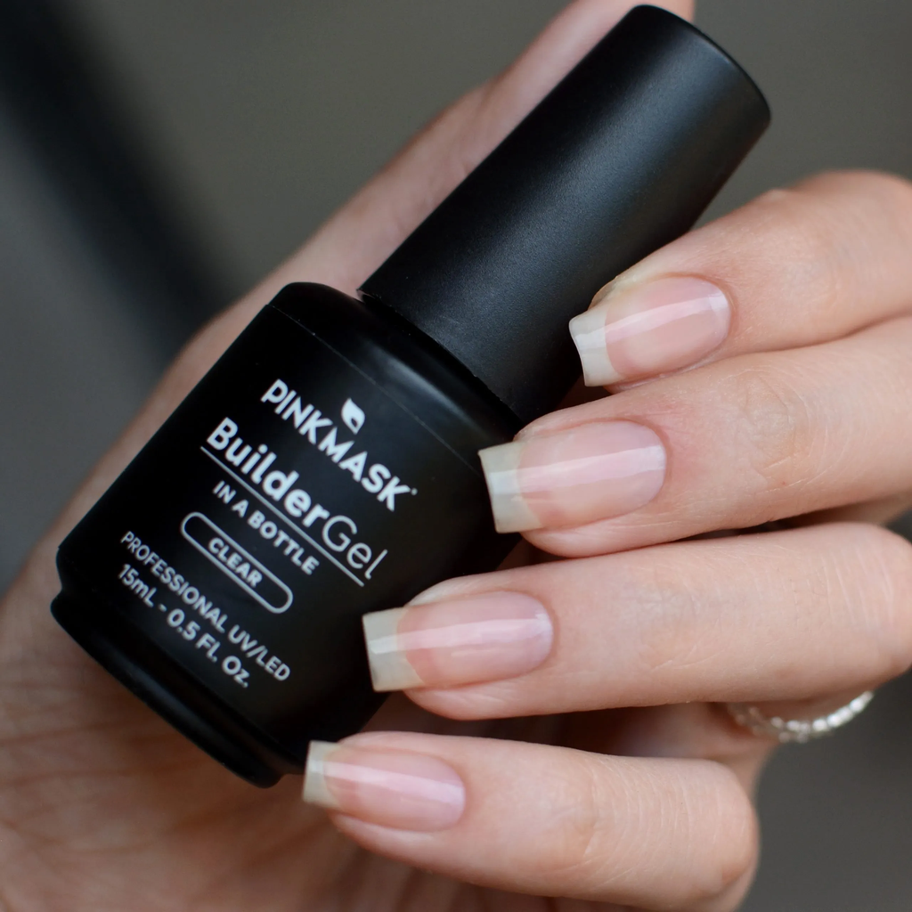 Builder Gel in a Bottle Clear Pink Mask