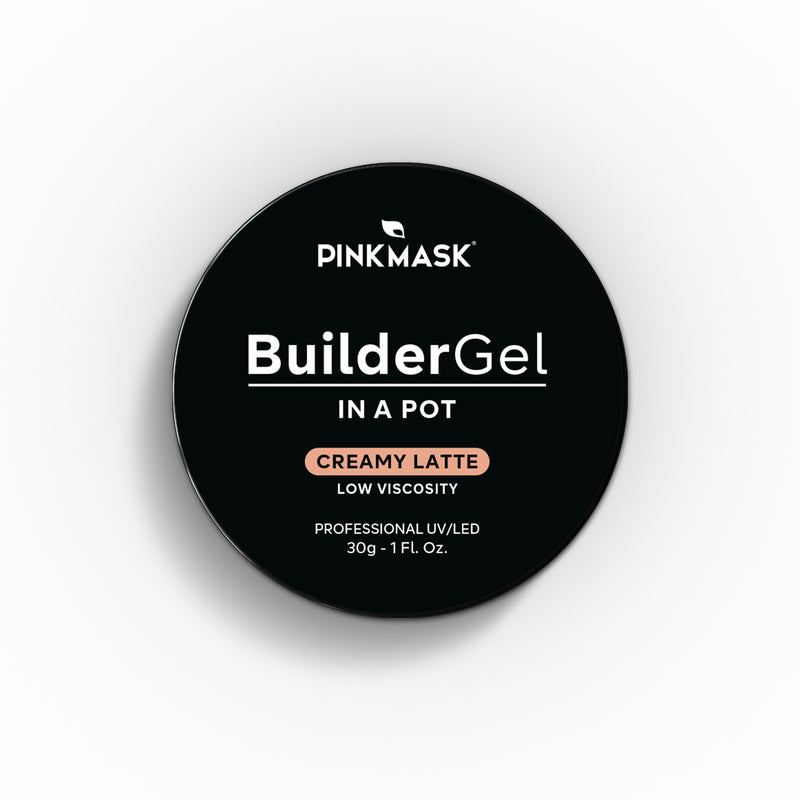 Builder Gel in a Pot - Creamy Latte - Pink Mask USA - Gel Polish