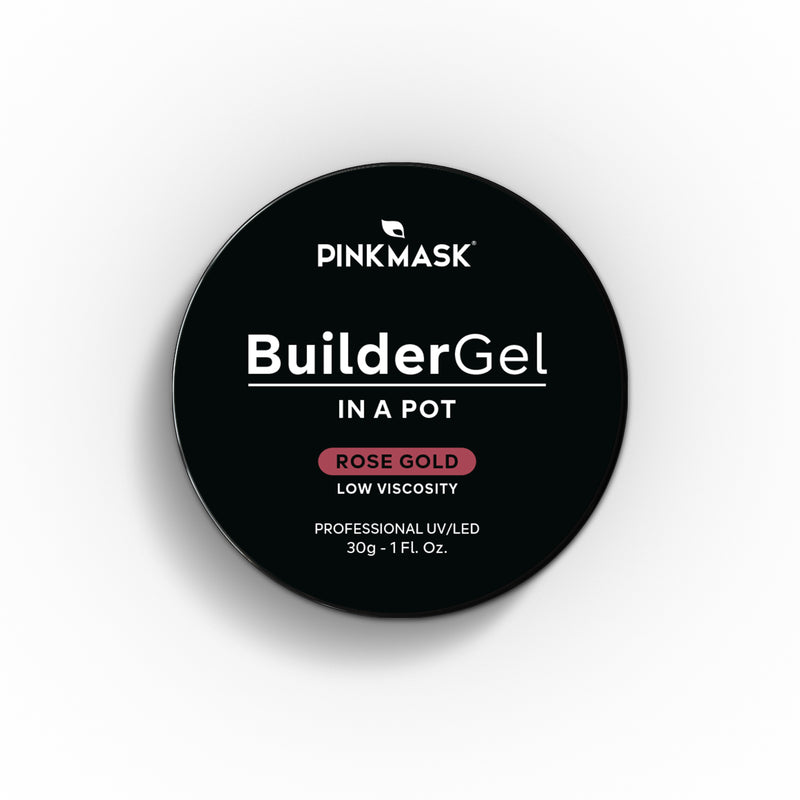 Builder Gel in a Pot - Rose Gold - Pink Mask USA - Gel Polish