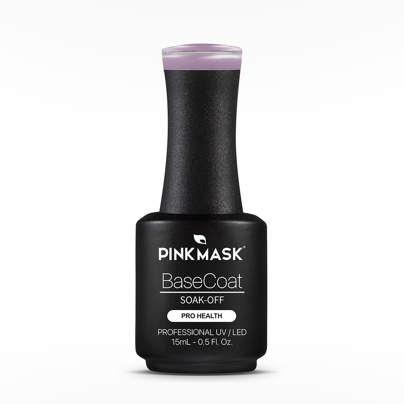 Gel Color - Rubber Base Coat - Misty Lilac - Pink Mask USA - Gel Polish