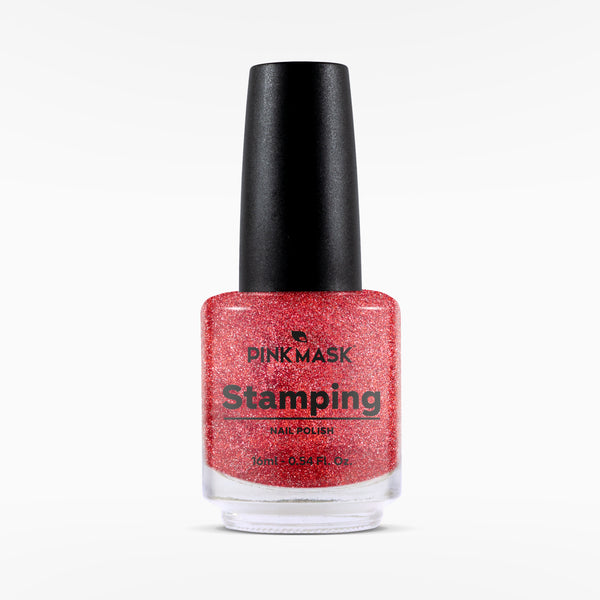 Stamping Polish - Metallic Red - Pink Mask USA - Gel Polish
