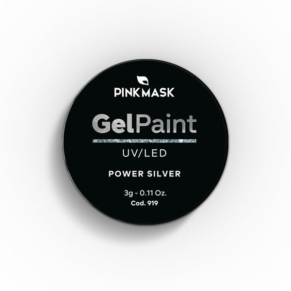 Gel Paint - Power Silver - POWER Col. - Pink Mask USA - Gel Paint - Gel Polish