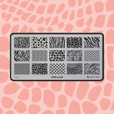 Stamping Plate: ANIMAL PRINT - Pink Mask USA - Stamping Plates - Gel Polish
