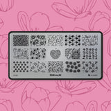 Stamping Plate: FLOWERS - Pink Mask USA - Stamping Plates - Gel Polish