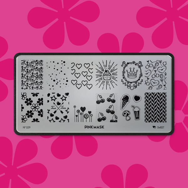 Stamping Plate: SWEET - Pink Mask USA - Stamping Plates - Gel Polish